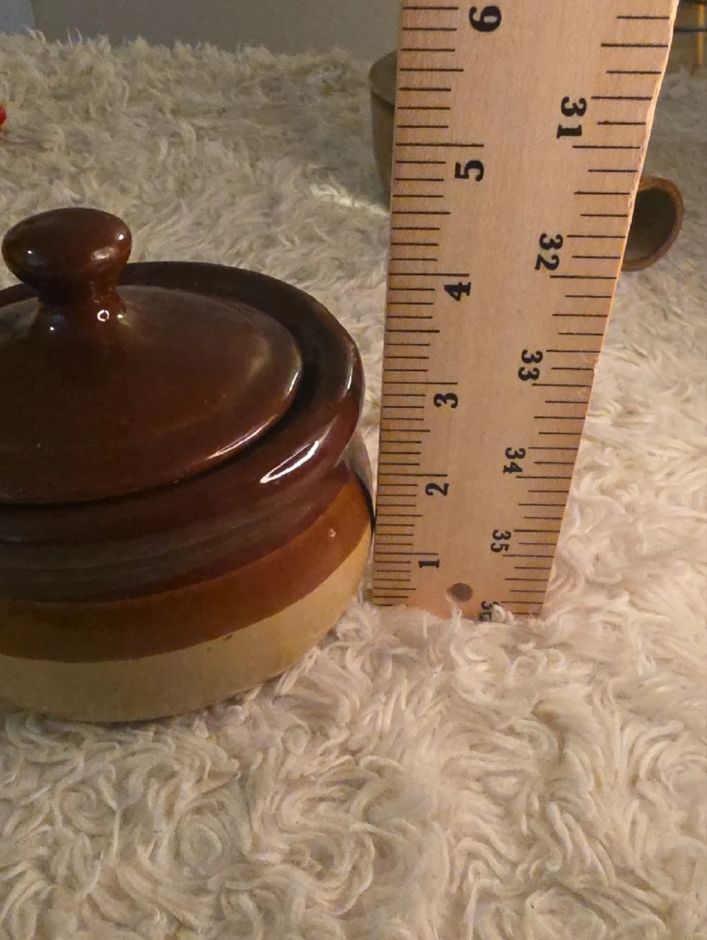 Brown‎ Ceramic Covered Saucepan with Handle - Classic Kitchen Serving Pot